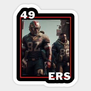 49 ers players cute graphic design artwork Sticker